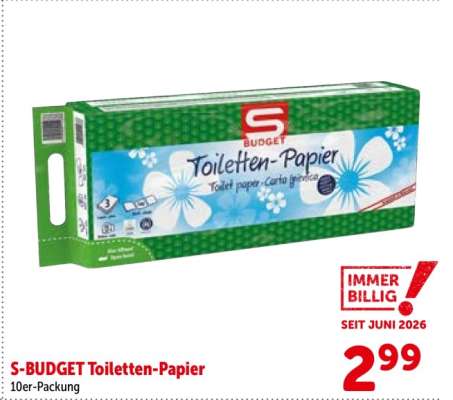 S-BUDGET Toiletten-Papier