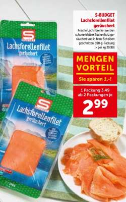 S-BUDGET Lachsforellenfilet geräuchert