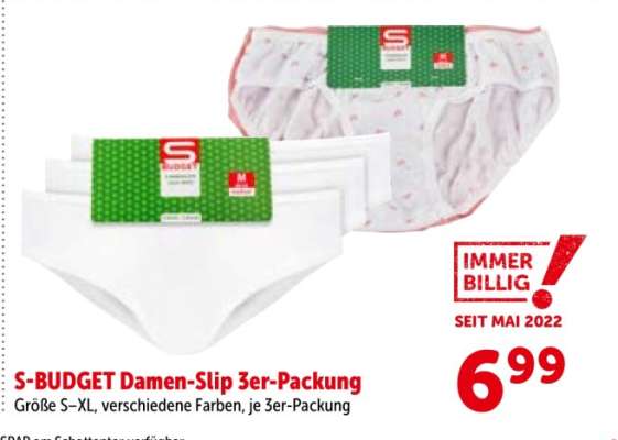 S-BUDGET Damen-Slip 3er-Packung