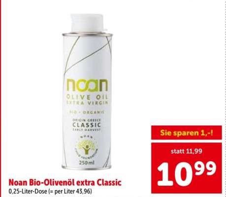 Noan Bio-Olivenöl extra Classic