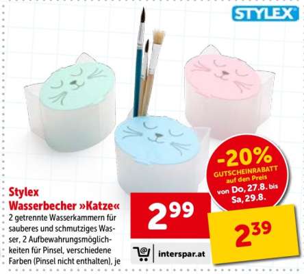 Stylex Wasserbecher »Katze«