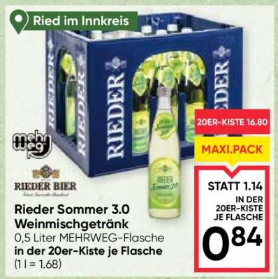 Rieder Sommer 3.0 Weinmischgetränk