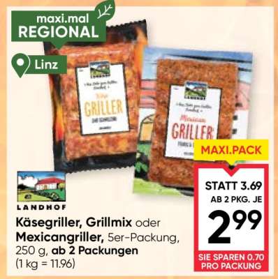 Landhof Käsegriller, Grillmix oder Mexicangriller