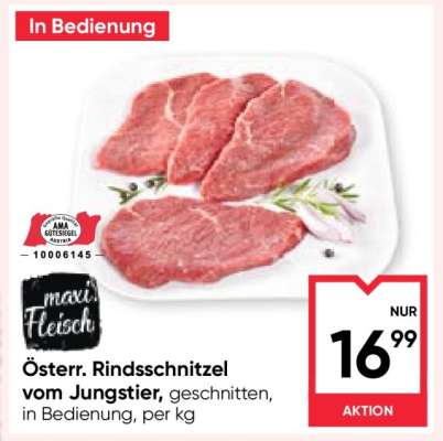 Österr. Rindsschnitzel vom Jungstier