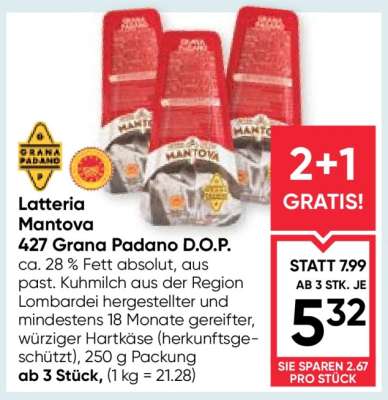 Latteria Mantova 427 Grana Padano D.O.P.