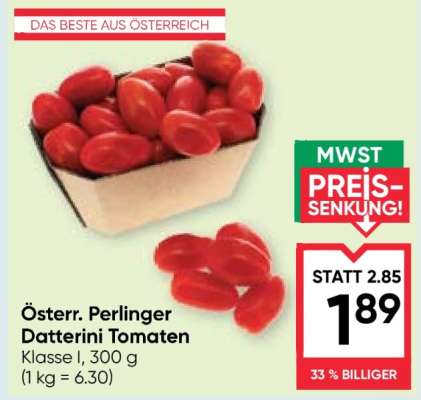 Österr. Perlinger Datterini Tomaten