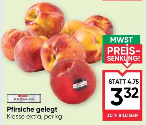 Pfirsiche gelegt
