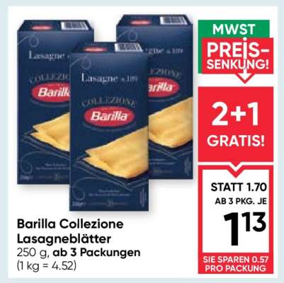 Barilla Collezione Lasagneblätter
