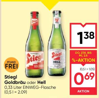 Stiegl Goldbräu oder Hell