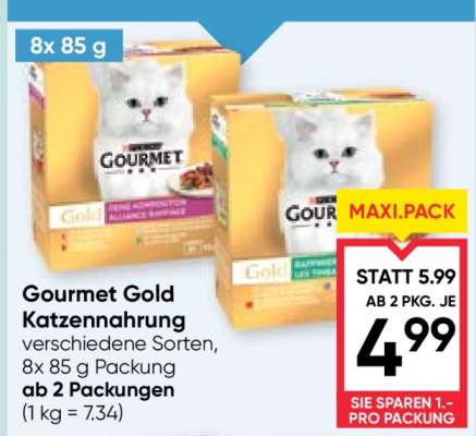 Gourmet Gold Katzennahrung