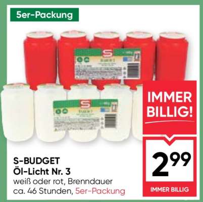 S-BUDGET Öl-Licht Nr. 3