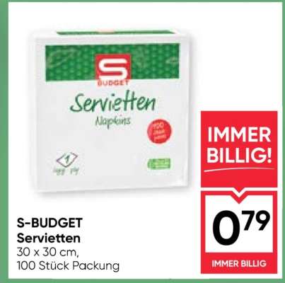 S-BUDGET Servietten