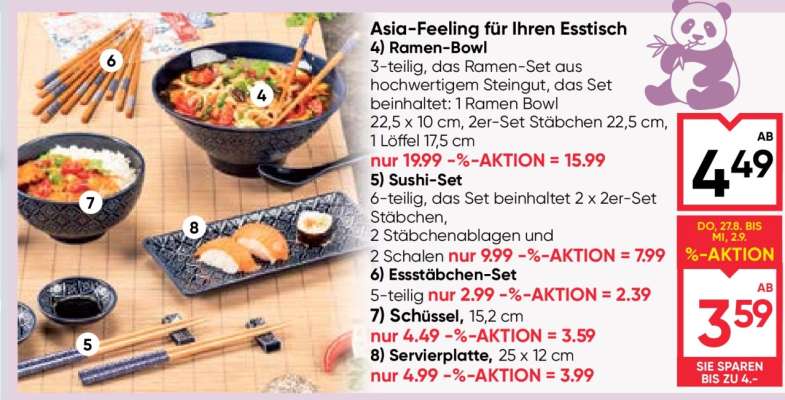 Asia-Feeling für Ihren Esstisch