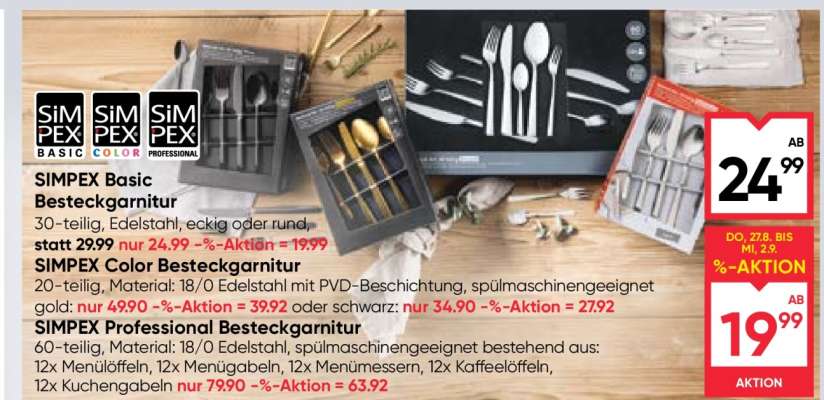SIMPEX Professional Besteckgarnitur