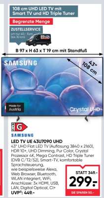 LED TV UE43U7090 UHD