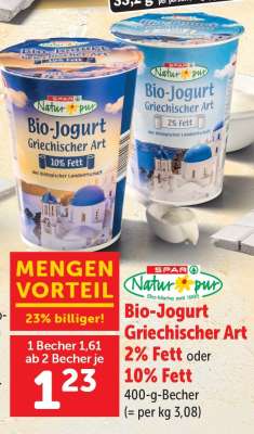 SPAR Natur*pur Bio-Jogurt Griechischer Art