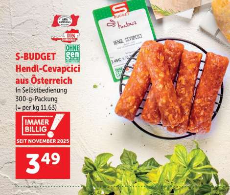 S-BUDGET Hendl-Cevapcici