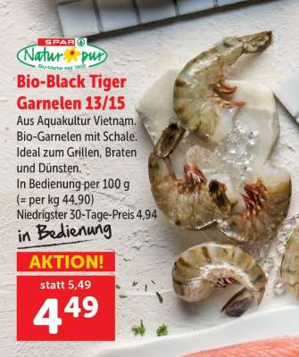 Bio-Black Tiger Garnelen 13/15