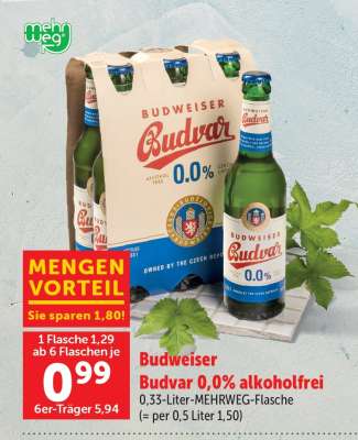 Budweiser Budvar 0,0% alkoholfrei