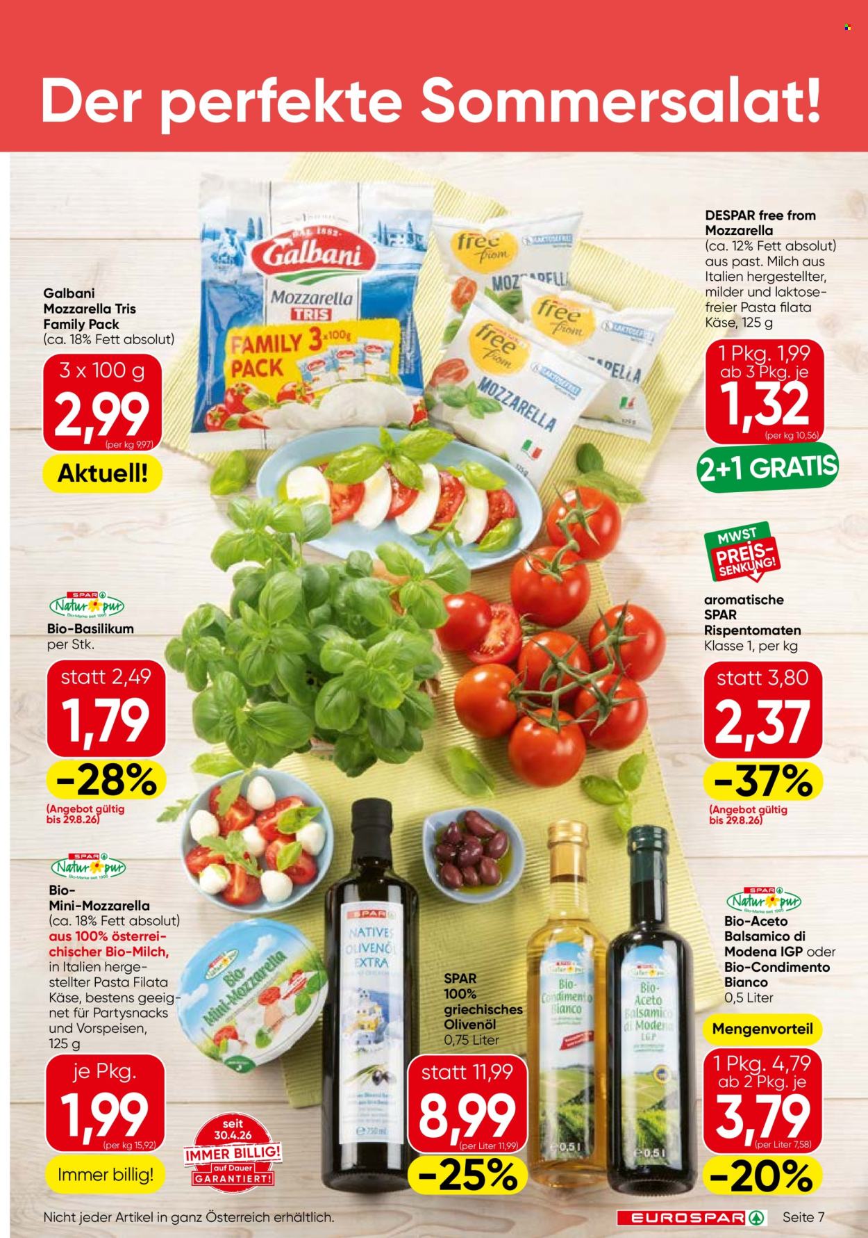 Leták EUROSPAR - 27.8.2026 - 9.9.2026. Strana 7
