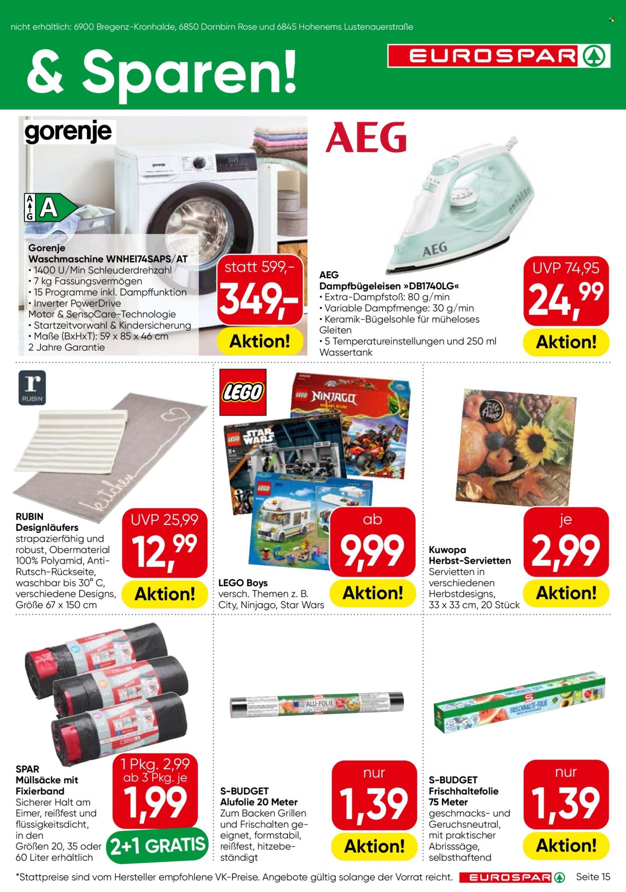Angebote EUROSPAR - 27.8.2026 - 9.9.2026. Seite 15