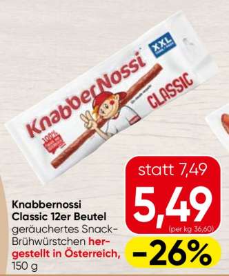 Knabbernossi Classic 12er Beutel