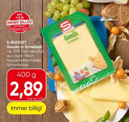 S-BUDGET Gouda in Scheiben