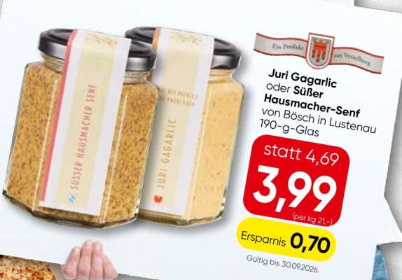 Juri Gagarlic oder Süßer Hausmacher-Senf