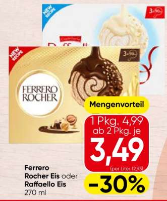 Ferrero Rocher Eis oder Raffaello Eis