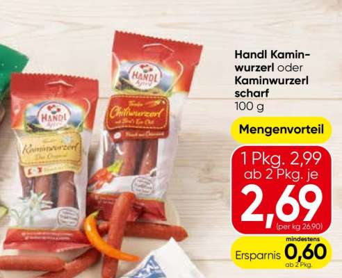 Handl Kaminwurzerl oder Kaminwurzerl scharf
