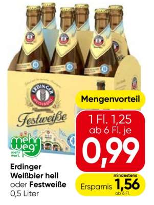 Erdinger Weißbier hell oder Festweiße
