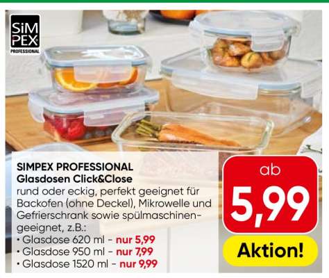 SIMPEX PROFESSIONAL Glasdosen »Click & Close«