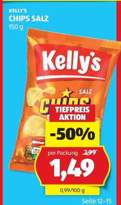KELLY'S CHIPS SALZ