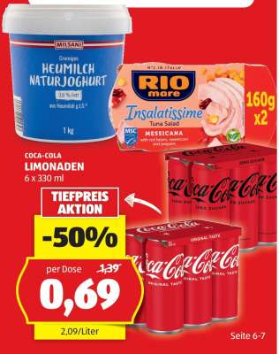 COCA-COLA LIMONADEN 6 x 330 ml