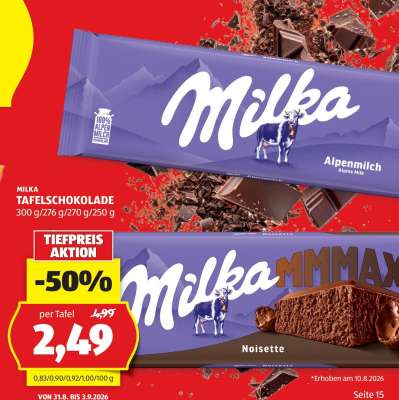 Milka Tafelschokolade