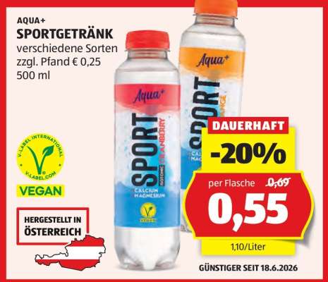 AQUA+ SPORTGETRÄNK