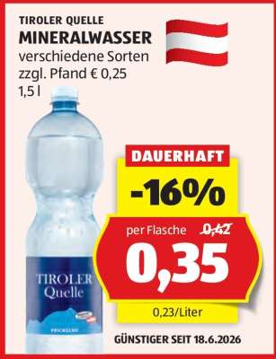 TIROLER QUELLE MINERALWASSER