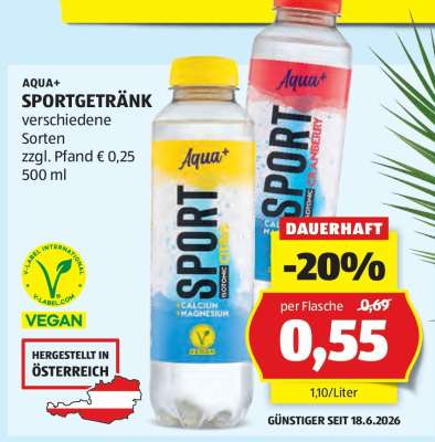 AQUA+ SPORTGETRÄNK