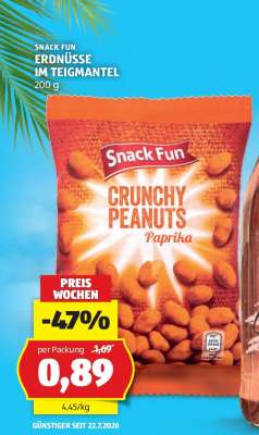 SNACK FUN ERDNÜSSE IM TEIGMANTEL
