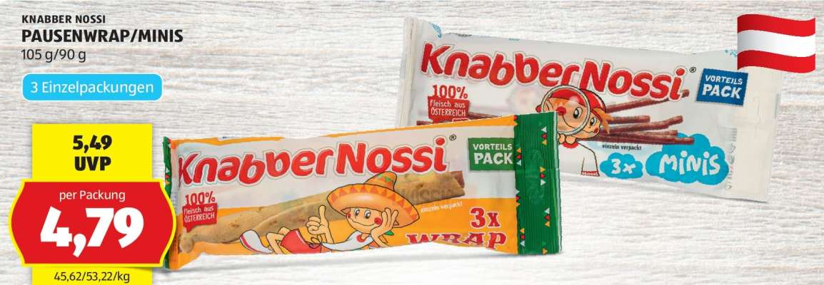 KNABBER NOSSI PAUSENWRAP/MINIS