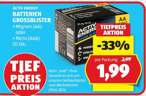 ACTIV ENERGY BATTERIEN GROSSBLISTER