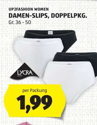 UP2FASHION WOMEN DAMEN-SLIPS, DOPPELPKG.