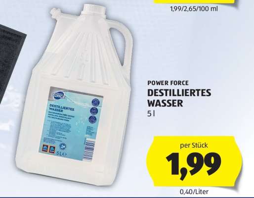 POWER FORCE DESTILLIERTES WASSER