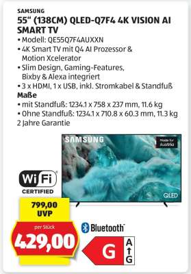55“ (138CM) QLED-Q7F4 4K VISION AI SMART TV