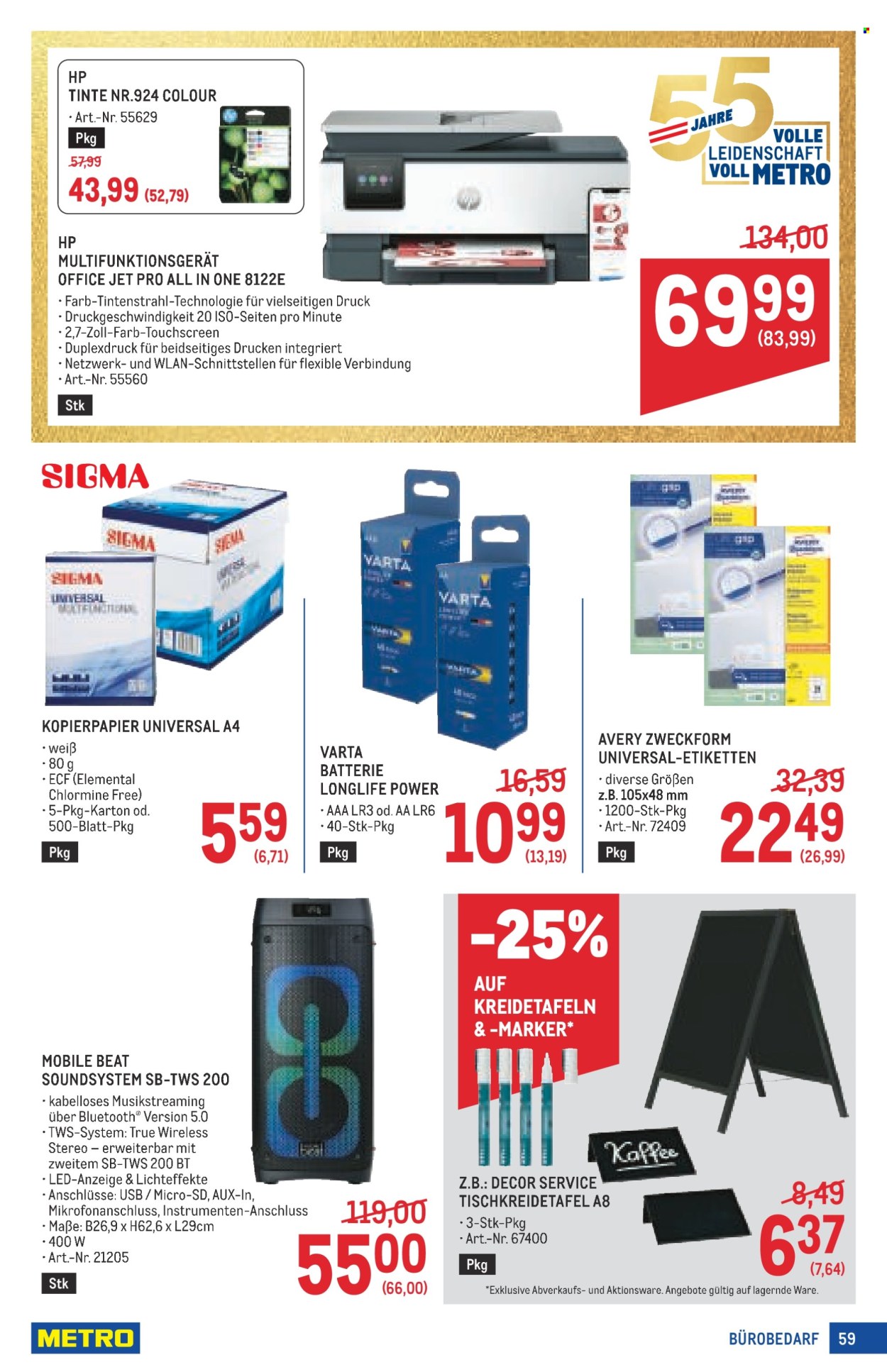 Angebote Metro - 3.9.2026 - 16.9.2026. Seite 59