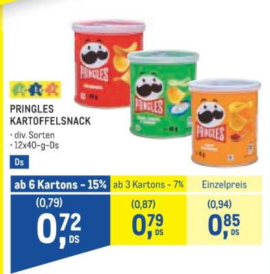PRINGLES KARTOFFELSNACK