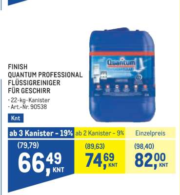 FINISH QUANTUM PROFESSIONAL FLÜSSIGREINIGER FÜR GESCHIRR