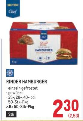 Rinder Hamburger