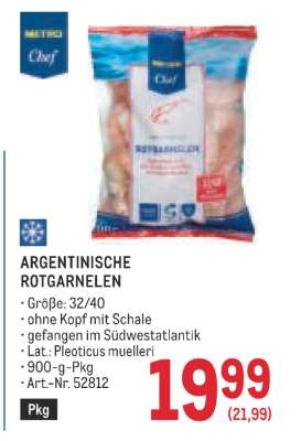 Argentinische Rotgarnelen