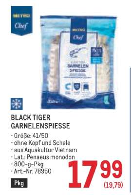 BLACK TIGER GARNELENSPIESSE